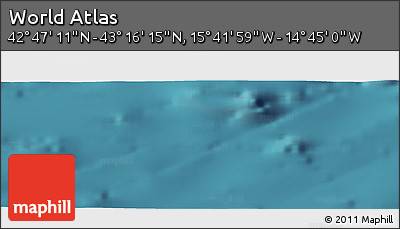 Satellite Panoramic Map of the Area around 43° 1' 43" N, 15° 13' 29" W