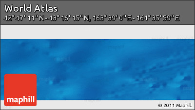 Physical Panoramic Map of the Area around 43° 1' 43" N, 164° 7' 30" E