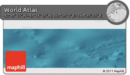 Satellite Panoramic Map of the Area around 43° 1' 43" N, 164° 7' 30" E