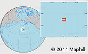 Gray Location Map of the area around 43° 1' 43" N, 168° 13' 29" W