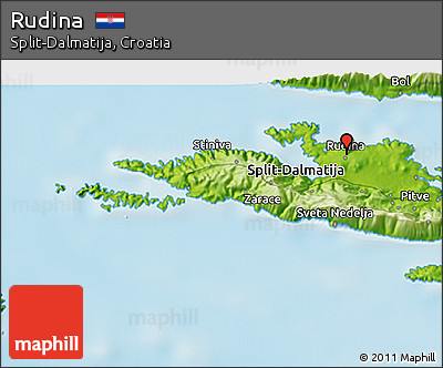Physical 3D Map of Rudina