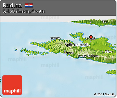 Physical 3D Map of Rudina
