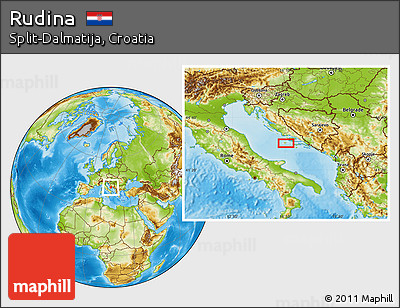 Physical Location Map of Rudina