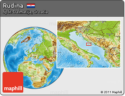 Physical Location Map of Rudina