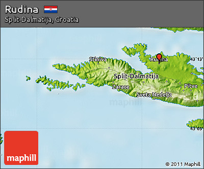 Physical Map of Rudina
