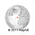 Outline Map of the Area around 43° 1' 43" N, 17° 46' 29" W, rectangular outline