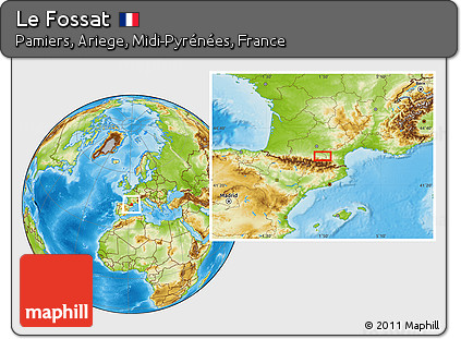 Physical Location Map of Le Fossat