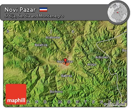 Satellite Map of Novi Pazar