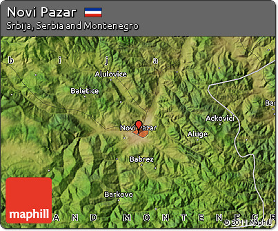 Satellite Map of Novi Pazar