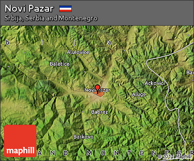 Satellite Map of Novi Pazar