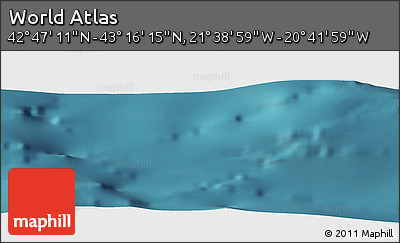 Satellite Panoramic Map of the Area around 43° 1' 43" N, 21° 10' 29" W