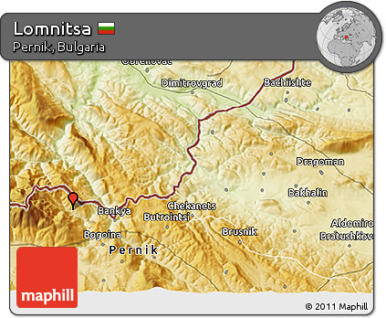 Physical 3D Map of Lomnitsa