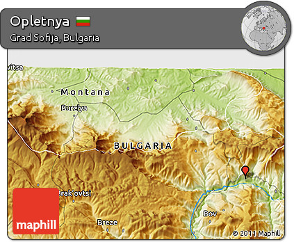 Physical 3D Map of Opletnya
