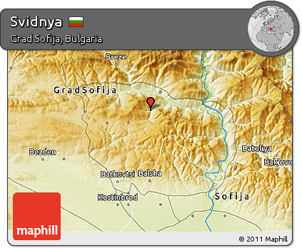 Physical 3D Map of Svidnya