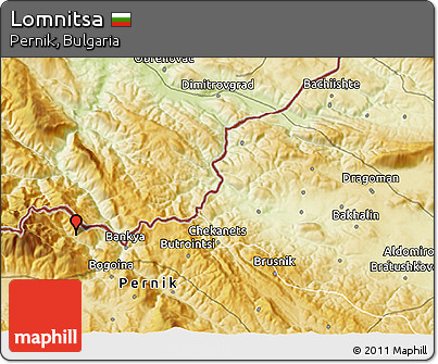 Physical 3D Map of Lomnitsa