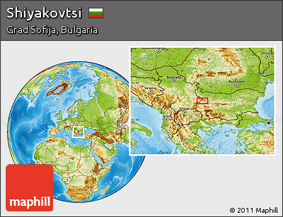 Physical Location Map of Shiyakovtsi