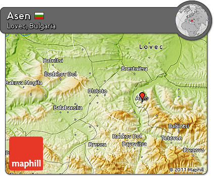 Physical 3D Map of Asen