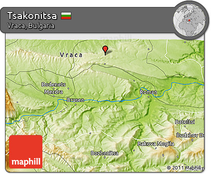 Physical 3D Map of Tsakonitsa