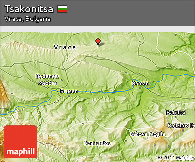 Physical 3D Map of Tsakonitsa