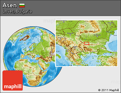 Physical Location Map of Asen
