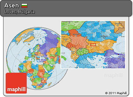 Political Location Map of Asen