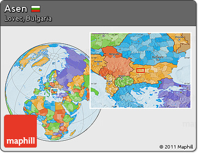 Political Location Map of Asen