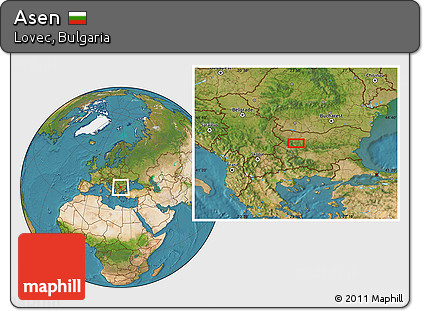 Satellite Location Map of Asen