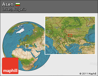 Satellite Location Map of Asen