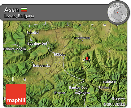 Satellite Map of Asen