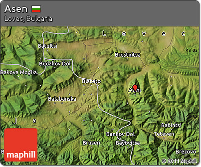 Satellite Map of Asen