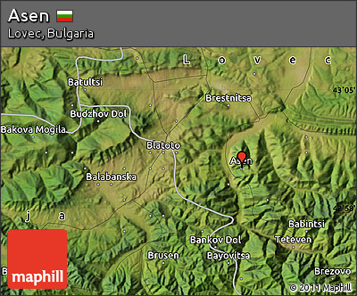 Satellite Map of Asen