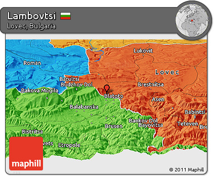Political Panoramic Map of Lambovtsi