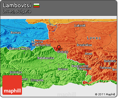 Political Panoramic Map of Lambovtsi