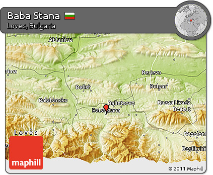 Physical 3D Map of Baba Stana