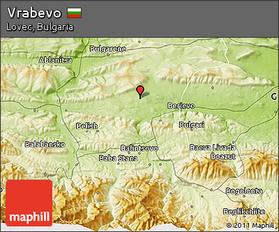 Physical 3D Map of Vrabevo