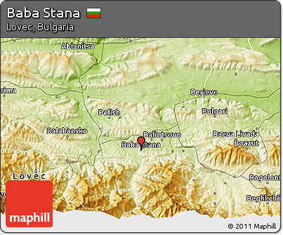 Physical 3D Map of Baba Stana