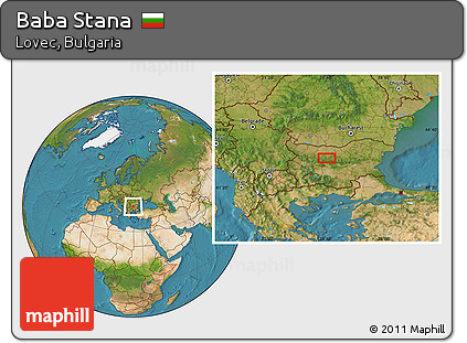 Satellite Location Map of Baba Stana