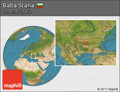 Satellite Location Map of Baba Stana