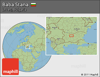 Savanna Style Location Map of Baba Stana