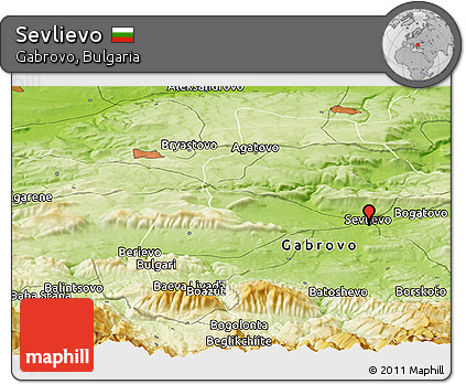 Physical Panoramic Map of Sevlievo