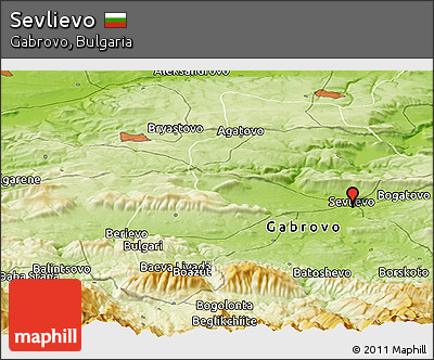 Physical Panoramic Map of Sevlievo