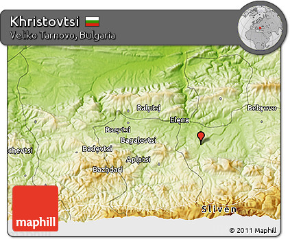 Physical 3D Map of Khristovtsi