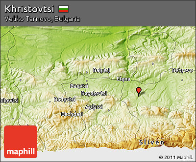 Physical 3D Map of Khristovtsi