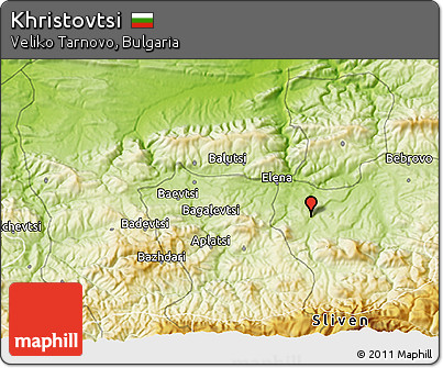 Physical 3D Map of Khristovtsi