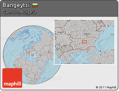 Gray Location Map of Bangeytsi, hill shading
