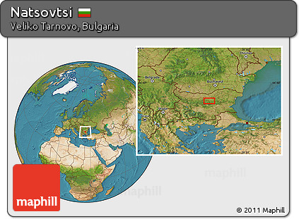 Satellite Location Map of Natsovtsi
