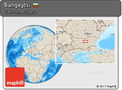 Shaded Relief Location Map of Bangeytsi