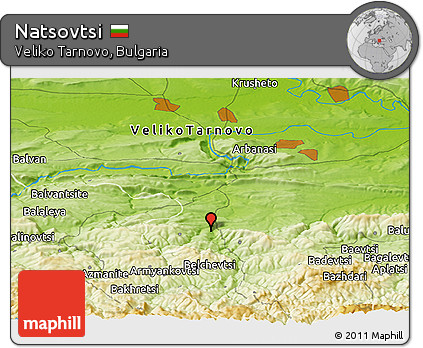 Physical Panoramic Map of Natsovtsi
