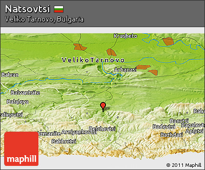 Physical Panoramic Map of Natsovtsi
