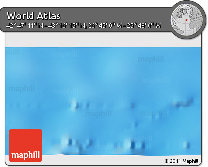 Physical 3D Map of the Area around 43° 1' 43" N, 26° 16' 29" W